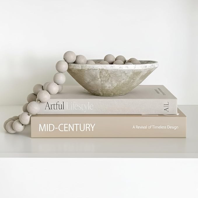 Aesthetic Decorative Books - Set of 2 Stylish Boxes Enhance Your Coffee Table, Bookshelf or Mantel Decor - Beautiful Fake/Faux Books for Modern Home Decoration, Photo Storage and as a Keepsake Box