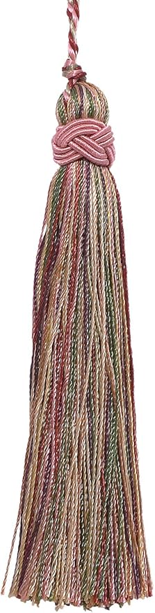 DÉCOPRO Set of 10 Decorative Cherry Red Beige Green 4 inch Tassel Imperial II Collection Style# ITS Color: Berry Patch - 4260