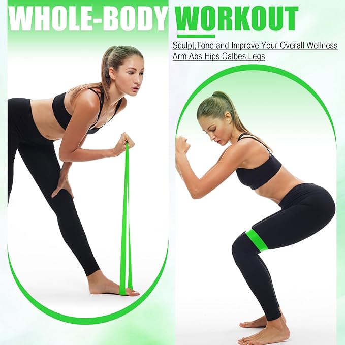 Deekin 20 Pcs Resistance Bands Resistance Loop Exercise Bands Exercise Equipment Elastic Drap Ring for Women and Men Home Fitness, Gym, Yoga