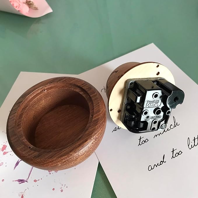 BinkeGG Play (Castle in The Sky (Carrying You)) Walnut Mushroom Shaped Clockwork Music Box with Sankyo Musical Movement (65 Tunes Option)