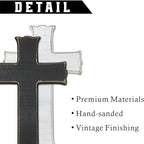 VZVCTFS Baseball Theme Wooden Cross Wall Decor - Let The Field Be Joyful and All That Is In It, Christian Sports Gift with Hook for Bedroom, Game Room, Church, Christmas （6.5x10 Inch）-A10