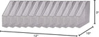 YBM HOME Steel Mesh Wall Magazine File Holder for Home & Office Organization, Serves as a Magazine Rack, Desk Organizer, Letter and Mail Bin, Holds Up to 20 Magazines - 12-Pack Silver, 1111-12