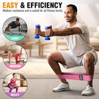 Fabric Resistance Bands for Working Out - Exercise Bands for Women and Men, Booty Bands for Legs and Glute, Yoga, Pilates, Rehab, Fitness and Home Workout