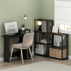 Furinno (99557EX/BK) Turn-N-Tube 4-Tier Multipurpose Shelf Display Rack - Espresso/Black