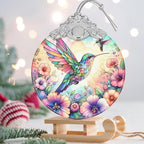Hummingbird Stained Glass Orament - Christmas Ornament - Christmas Decorations for Tree - Holiday Present ldeas - Gift Exchange