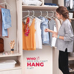 Neaties Heavy Duty Clothes Hangers 100+ Pack (162 Count) – Made in the USA – 8lb Capacity Plastic Hangers for Adult Clothing – Durable for Pants, Coats, Jackets, or Jeans – White & Blue