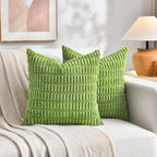 Fancy Homi 4 Packs Decorative Throw Pillow Covers for Living Room Couch Bed, Modern Farmhouse Boho Home Décor Accent Cushion Case, 22" x 22", Lime Green