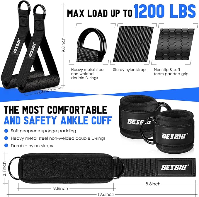 Heavy Resistance Bands for Working Out, 300lbs/360lb/420lb Exercise Bands Workout Bands with Handles, Door Anchor, Ankle Straps, Home Gym Workout Equipment for Men Fitness Strength Training Stretching