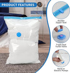 10 Jumbo Vacuum Seal Bags with Hand Pump, Vacuum Storage Bags, Space Saver Bags for Comforters, Blankets, Bedding, Pillows, Clothes