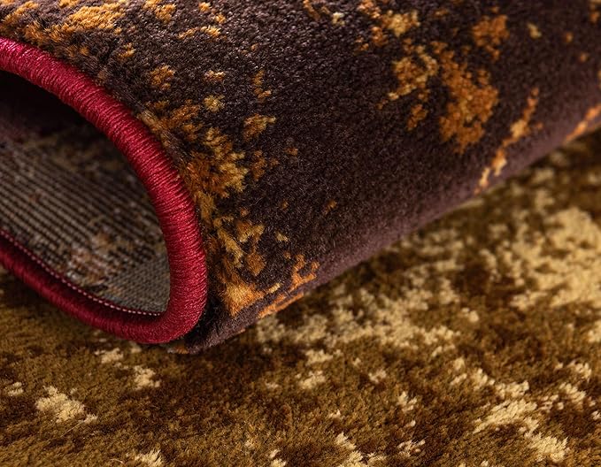 Unique Loom Barista Collection Area Rug - Kouillou (10' x 13' 1" Rectangle, Multi/ Brown)