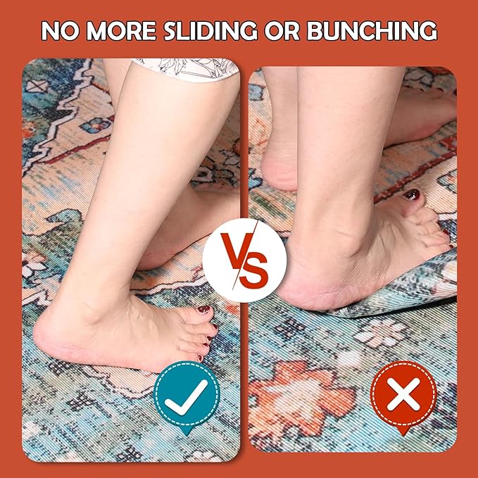 Waterproof Rug Pad, 2x20 Ft Under Area Rug Carpet Pad, Non Slip Rug Pads for All Floors and Hardwood Floors Finishes, Keep Carpets in Place Soft and Prevent Rug from Wrinkling or Buckling
