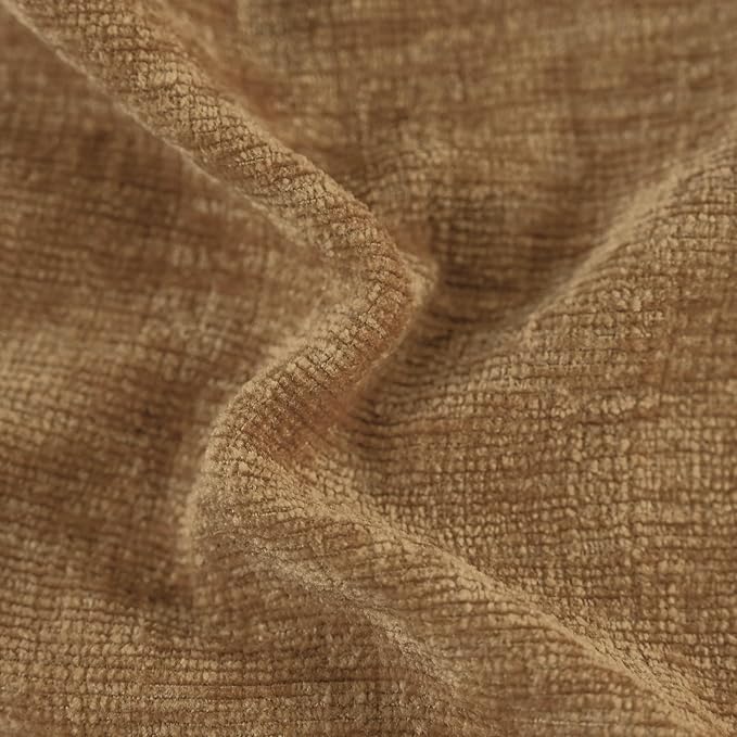 CaliTime Throw Pillow Covers Decorative 26 X 26 Inches Pack of 2 Cozy Chenille Cushion Cases for Couch Sofa Bed Living Room Home Apricot Brown