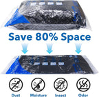 12 Pack Compression Bags for Travel | Vacuum Seal Storage Bags for Luggage & Dirty Clothes | Travel Packing Space Saver Bags for Suitcases & Home Organization | MEIQIHOME
