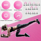 Shappy 10 Pcs Resistance Bands with Handles Exercise Stretch Bands for Exercise Woman Man Training Physical Therapy Workouts Fitness