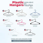 Neaties Super Heavy Duty Clothes Hangers 100+ Pack (162 Count) – Made in the USA - 10lb Capacity, Thick Plastic Hangers for Pants, Coats, Jackets, Jeans and Adult Clothing – White & Mint