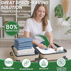 Vacuum Storage Bags,20Pack Vacuum Seal Bags with Electric Air Pump,Vacuumm Seal Bag for Clothing,Travel,Clothes,Comforters,Blankets,Pillows-4 Jumbo+4 Large+4 Medium+4 Small+4 Roll Up Space Saving Bag