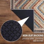 Keen Home Design 10x14 Rug - Machine Washable Area Rug with Non-Slip Backing, Ideal for Living Room, Dining Room, Bedroom - Vintage, Easy Clean, Durable, Low Pile Rug - (9'7" x 14')