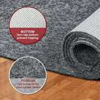 Waterproof Rug Pad, 2x3 ft Area Rug Non-Slip Carpet Pad, 1/4" Thick Non-Slip Rug Pads for All Floors and Finishes, Felt Pad for Hardwood Floors, Keeps Carpets in Place Soft and Safe