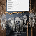 Dream Catcher Wall Decor,Large Boho Dream Catcher with Luxurious Feathers & Beads, Handmade Wall Hanging for Bedroom,Living Room, Gift Ready for Girls & Adults (Camel)