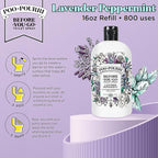 Poo-Pourri Before-You-Go Toilet Spray Refill, Lavender Peppermint, 16 Fl Oz, Up to 800 Uses, Bathroom Odor Deodorizer with Essential Oils for Home or Work, Lavender, Peppermint and Citrus Scent