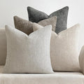 MIULEE Pack of 4 Couch Throw Pillow Covers 16x16 Inch Neutral Soft Decorative Pillow Covers Farmhouse Boho Cushion Covers for Spring Home Decor Sofa Bedroom Living Room