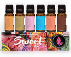 Eternal Essence Oils Sweet Set of 6 Premium Fragrance Oils - Includes Bubble Gum, Orange Creamsicle, Peaches & Cream, Blue Cotton Candy, Oatmeal Cookie Dough, and. Chocolate Scented Oils - 10ML