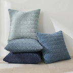 Fancy Homi 4 Packs Decorative Throw Pillow Covers for Living Room Couch Bed, Modern Farmhouse Boho Home Décor Accent Cushion Case, 22" x 22", Blue Series