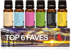 Top 6 Faves - Gift Set of 6 Premium Fragrance Oils - Love Spell, Tahitian Vanilla, Clean Cotton, Mango, Dragon's Blood and Monkey Farts - 10ML