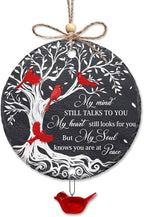 Hyturtle Cardinal Memorial Ornament - My Mind Still Talks to You 4" Stone Ornament - Sympathy Gift for Loss of Loved One - Memorial Hanging Home Decorations Ornaments Memorial 3