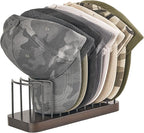 Mkono Hat Organizer for Baseball Caps, Set of 1 Hat Holder for 10 Baseball Caps, Tabletop Hat Rack Stand Hat Storage Display Baseball Cap Organizer for Desk Closet Shelf Dresser