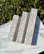 A&S Mezuzot A&S Modern Stone Mezuzah Case Design, Mezuza Cover for Scroll Protection, Easy Peel and Stick Houswarming Gift and Home Blessing (Terrazzo Beige, 5 Inches)
