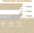Fab totes 24 Gallons Clothes Storage, Foldable Thick Fabric Blanket Storage Bags, Containers for Organizing Bedroom, Closet, Clothing, Comforter, Organization with Handle (4 Pack,Beige)