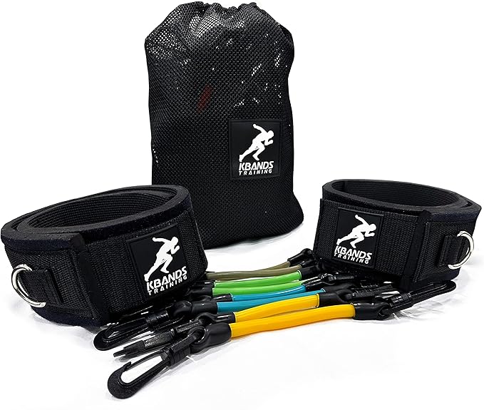Kbands | Speed and Strength Leg Resistance Bands | Includes Speed 101 and Agility FX Digital Training Programs - Sizes for Youth, Intermediate, and Advanced Athletes