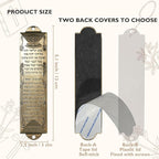 Mezuzah with Scroll for Door, Self-Stick Metal Blessing Mezuzah Cases, Brass Plaque with English and Hebrew Blessing Scripture for Jewish House Warming Gift, Hannukah Decor (1Pack)