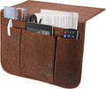 Bedside Caddy Bedside Storage Organizer Magazine Phone Tablet iPad Remote Holder, Organizer Caddy for Home College Dorm Bed, Sofa, Bunk Bed (Chocolate)