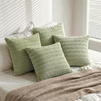 Fancy Homi 4 Packs Decorative Throw Pillow Covers for Living Room Couch Bed, Modern Farmhouse Boho Home Décor Accent Cushion Case, 26" x 26", Sage Green