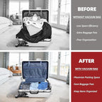 Vacuum Bags for Travel with Rechargeable Pump, 8 Combo (2L/3M/3S) Compression Packing Seal Bags for Luggage Suitcase, Space Saver for Clothing and Clothes Storage Travel
