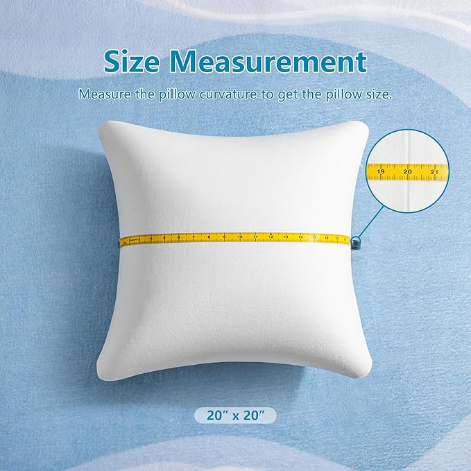 AM AEROMAX 20 ×20 Pillow Insert (Pack of 2) Memory Foam Throw Pillow Insert Sham Square for Decorative Cushion Bed Couch Sofa Without Deform After Longtime Use