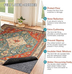 Waterproof Rug Pad, 6x9 Ft Under Area Rug Carpet Pad, Non Slip Rug Pads for All Floors and Hardwood Floors Finishes, Keep Carpets in Place Soft and Prevent Rug from Wrinkling or Buckling