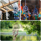 PATIKIL DIY Dream Catcher Kit, Making Dream Catcher Supplies Wall Hanging Handmade Dream Catcher Kits for Beginner Style 3, Red