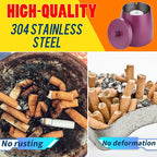 Smokeless Ashtrays For Cigarettes Indoor, Ash Tray Sets for Cigarettes Outdoor Ashtrays for Patio (Purple, Large)