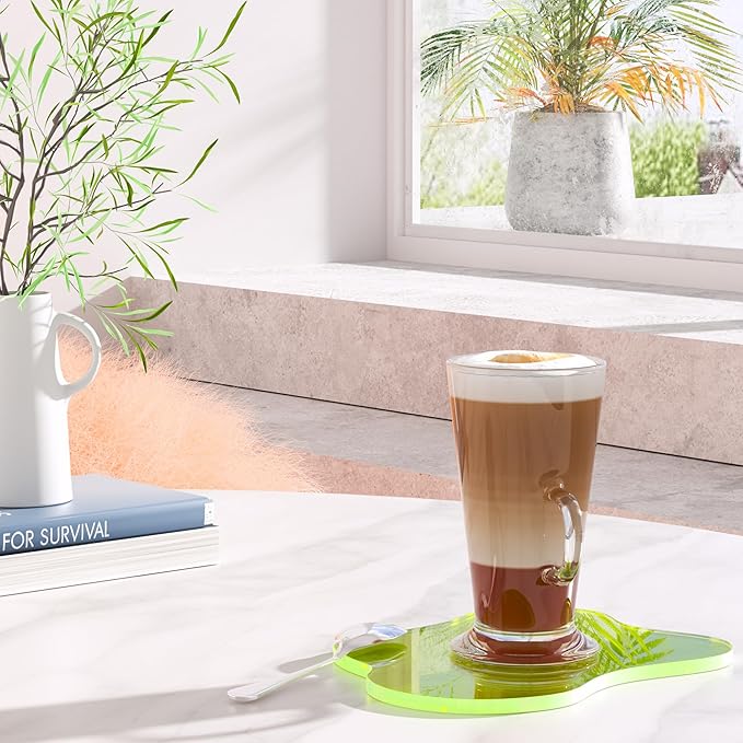 Acrylic Coaster for Desk, Clear Bar Drink Coaster, Clear Cloud Shape Coffee Cup Coaster, Perfect for Tabletop Protection and Accessories Display.