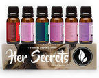 Eternal Essence Oils Her Secrets Set of 6 Premium Fragrance Oils - Includes Pretty, Dark Embrace, Forever Yours, Secret Crush, Pink Splash, and Sugar Kiss Scents Scented Oils - 10ML