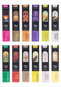 Tulasi Incense Sticks Gift Set – 144 Natural Scented Sticks (12 Fragrances) – Aromatherapy, Meditation, Yoga, Stress Relief, Air Purification – Long-Lasting Fragrance Gift Box (40g)
