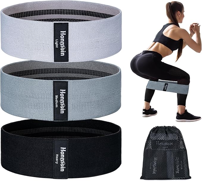 Resistance Bands for Working Out, 3 Levels Exercise Bands Workout Bands Set for Women Men, Hip Legs Booty Bands for Home Fitness, Gym, Yoga, Pilates