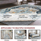 Waterproof Rug Pad, 4x6 ft Area Rug Non-Slip Carpet Pad, 1/4" Thick Non-Slip Rug Pads for All Floors and Finishes, Felt Pad for Hardwood Floors, Keeps Carpets in Place Soft and Safe