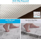 Non Slip Area Rug Pads Non Skid Rug Gripper 6x9 Feet Extra Thick Pad Anti-Slip Carpet Rug Mats for Hardwood Surface Floors, Keep Rugs Safe and in Place (6 x 9 Ft)