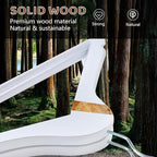 Wooden Hangers 30 Pack, Smooth Wood Hangers with 360° Swivel Hook & Notches, Slim Coat Hanger Wooden for Closet, White