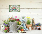 Bestylez Gardening Gifts Vintage Gardening Signs Welcome to My Garden Tin Sign for Home Garden Greenhouse Living Room Bedroom Yard Cottage Outdoor Decor 8X12 Inch (3357)