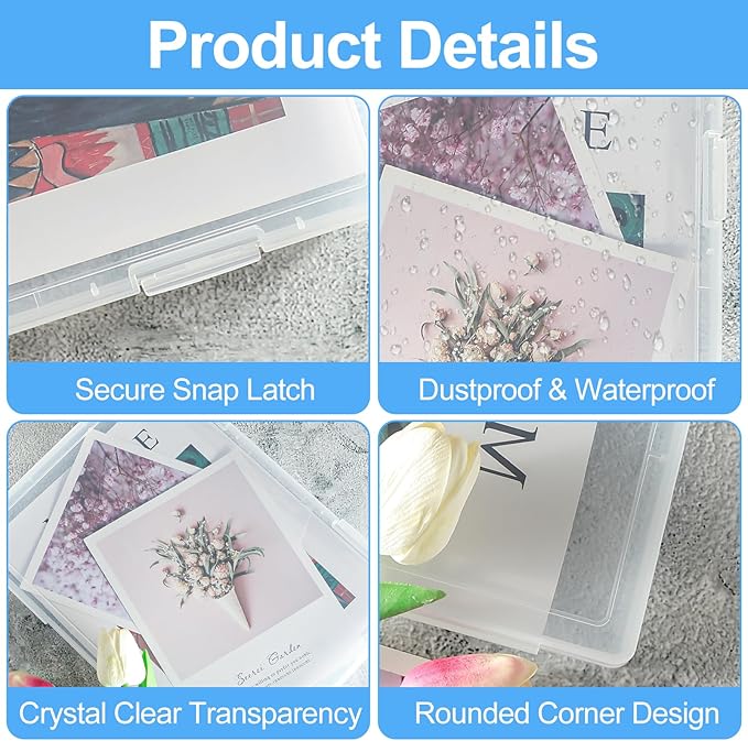 (2 PCS) Magazine Protectors for Collectors – Clear Magazine Display Case, Storage Box for Birth Certificates, Books, Newspapers, Comics – 12 x 9 x 0.8 inch